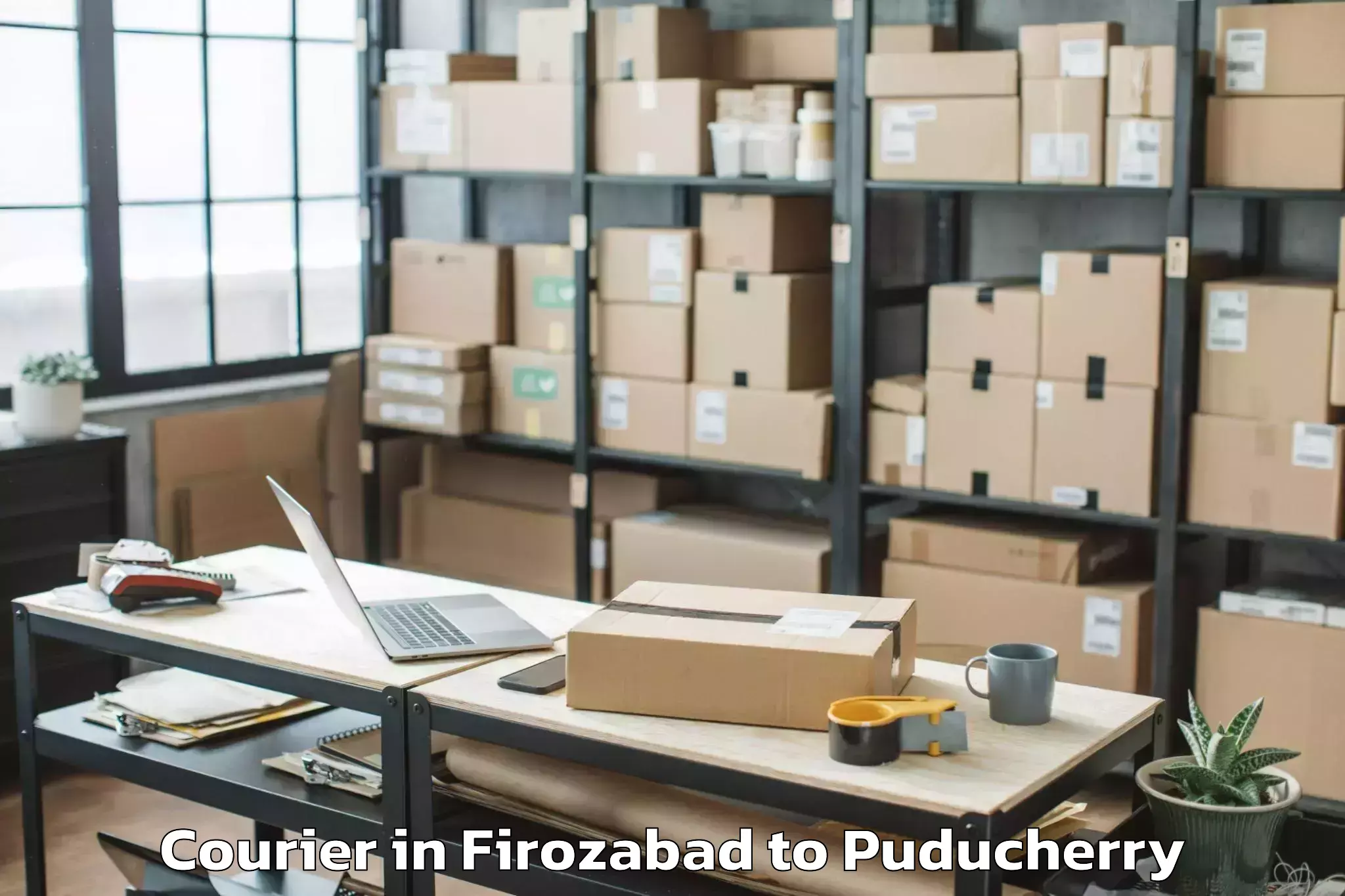 Quality Firozabad to Pondicherry Courier